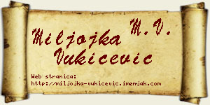 Miljojka Vukičević vizit kartica